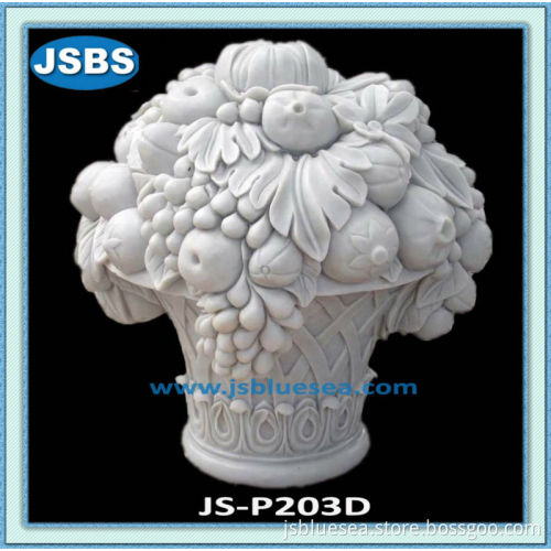 Hand Carved White Marble Luxury Ornamental Flower Vases